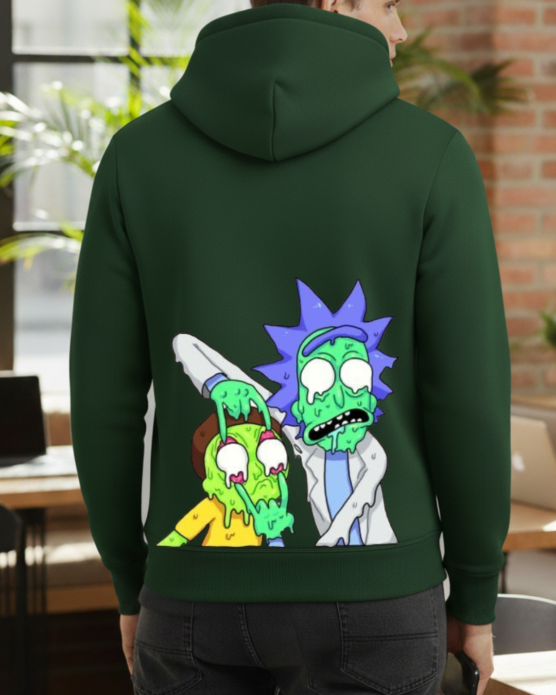 Rick and Morty Baskılı Sweatshirt - Görsel 13