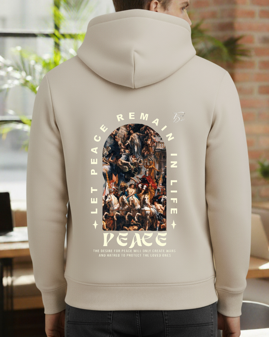 Peace Baskılı Sweatshirt - Görsel 4