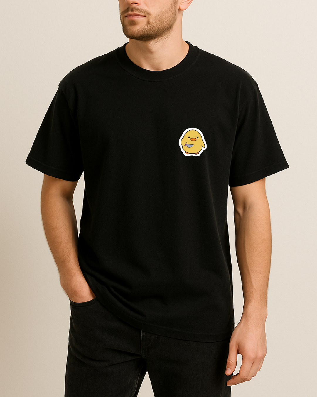 Katil Civciv Emojili Baskılı T-Shirt - Görsel 3