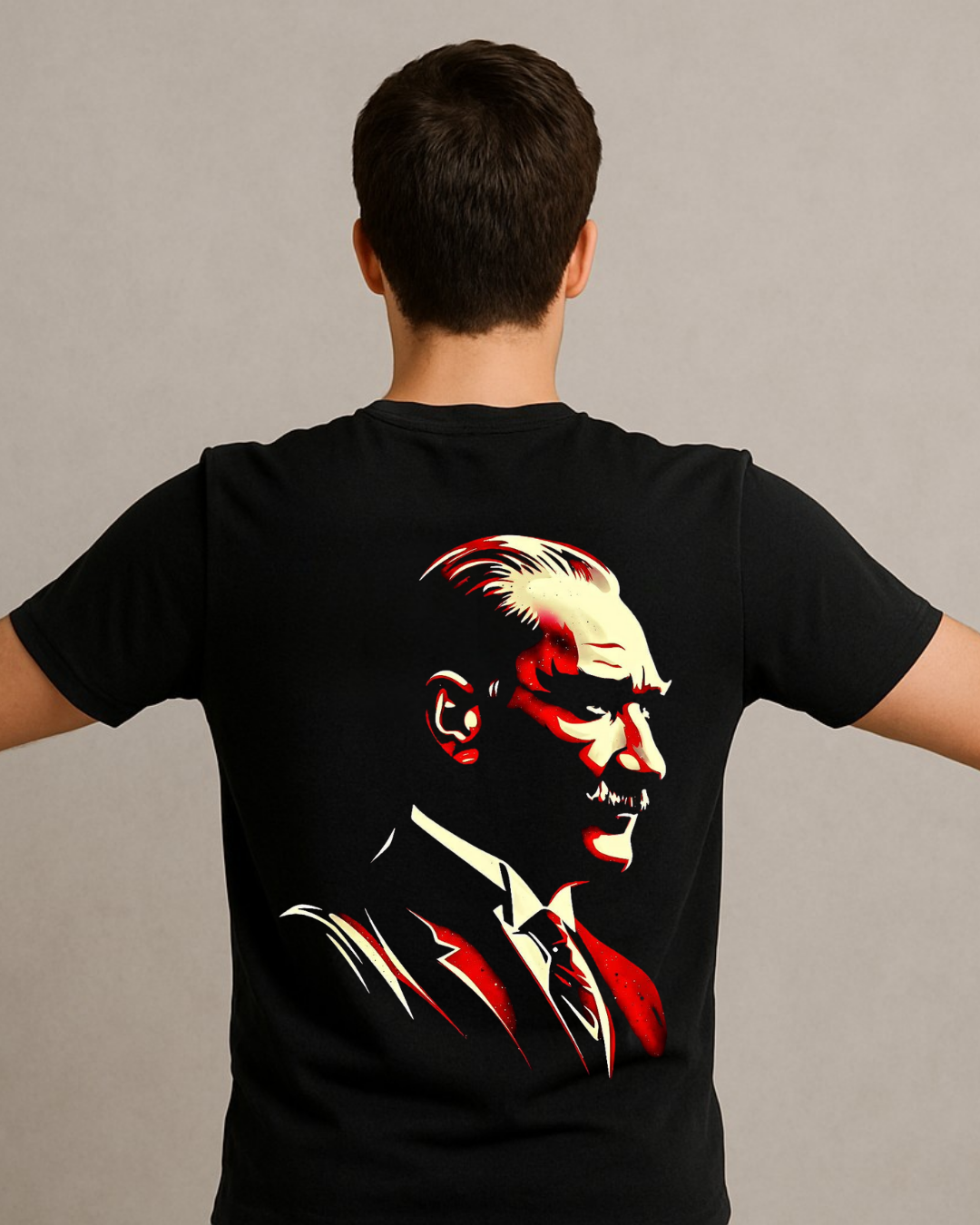 Atatürk Portresi Baskılı T-Shirt