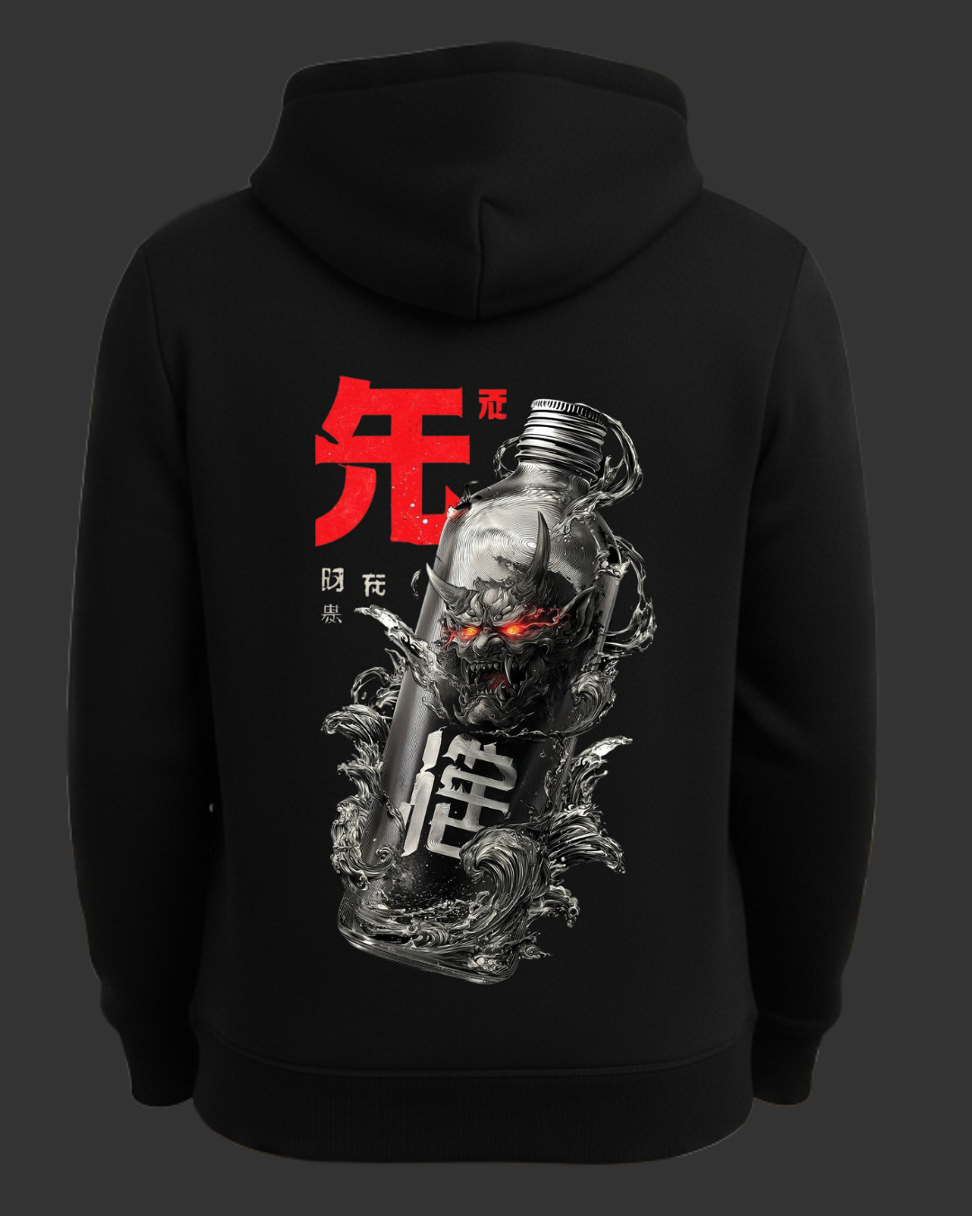 Şişede Şeytan Baskılı Sweatshirt