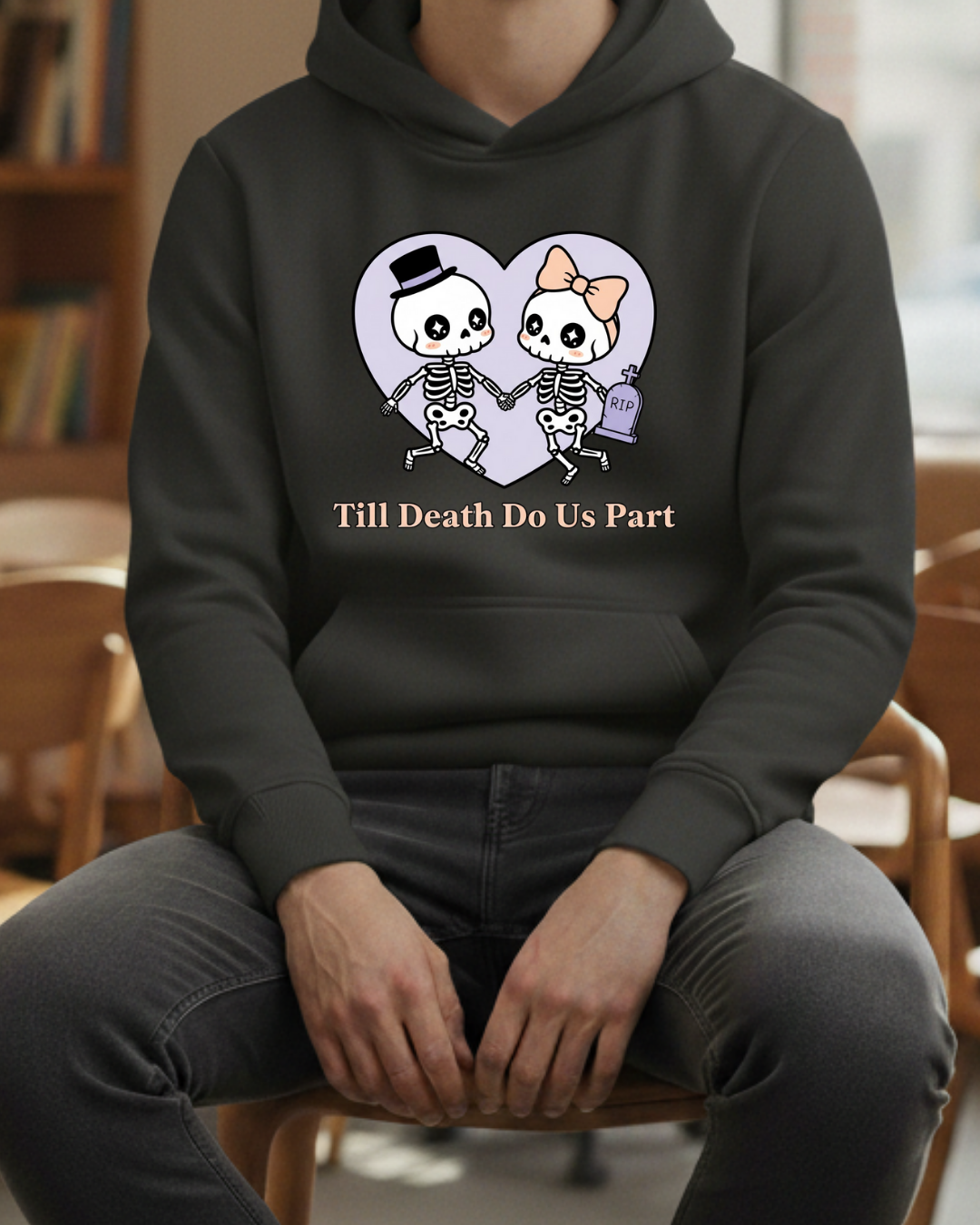 Till Death Do Us Part - Hallowen Baskılı Sweatshirt - Görsel 3