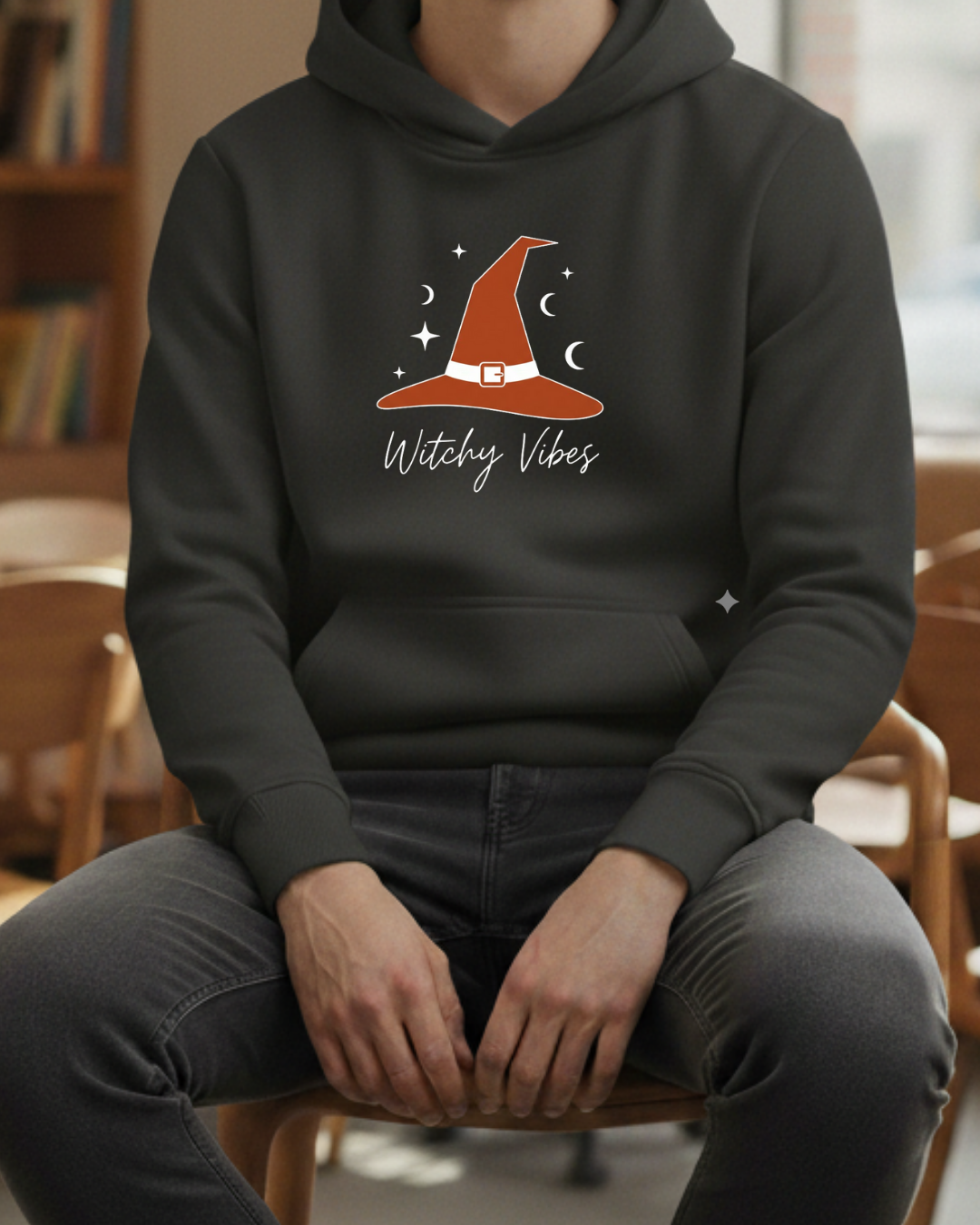 Witcy Vibes Baskılı Hallowen Sweatshirt - Görsel 13