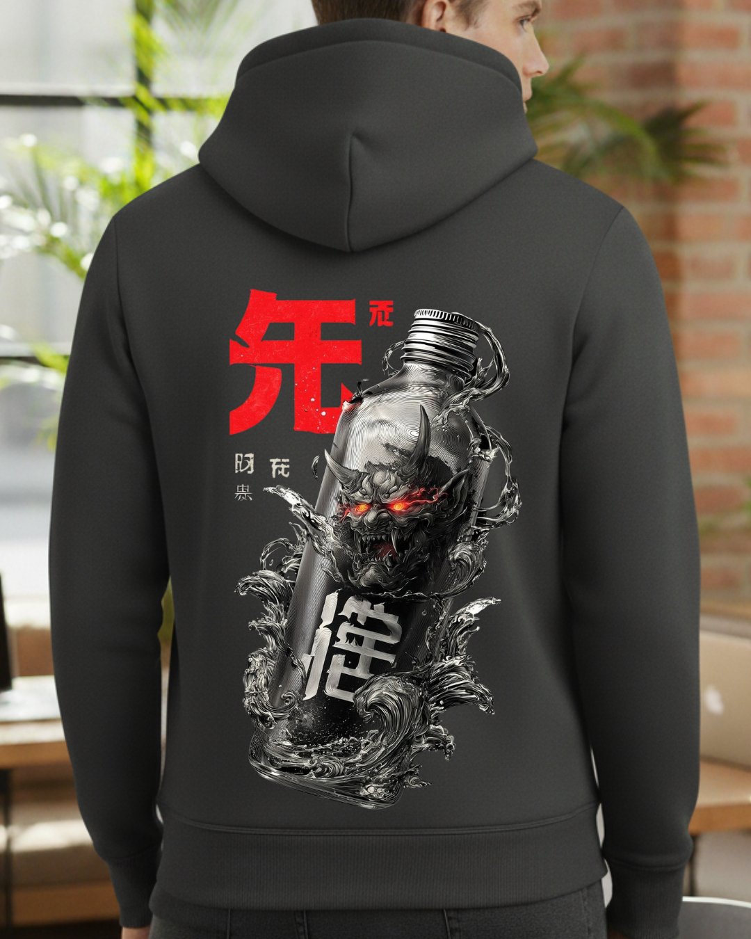 Şişede Şeytan Baskılı Sweatshirt - Görsel 25