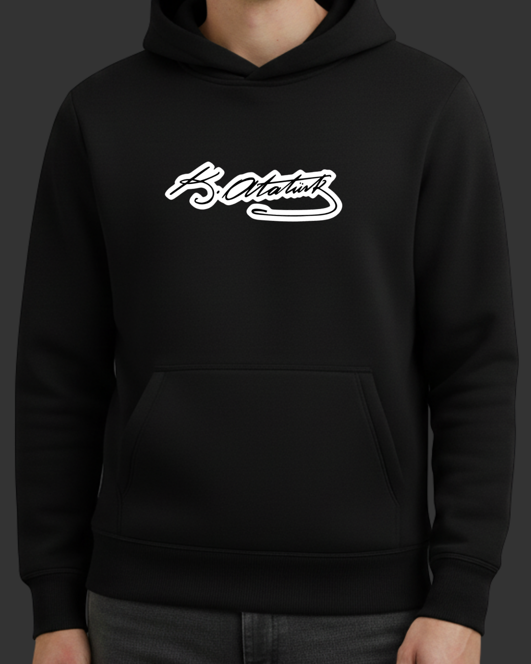 K. Atatürk İmzası Baskılı Sweatshirt - Görsel 5