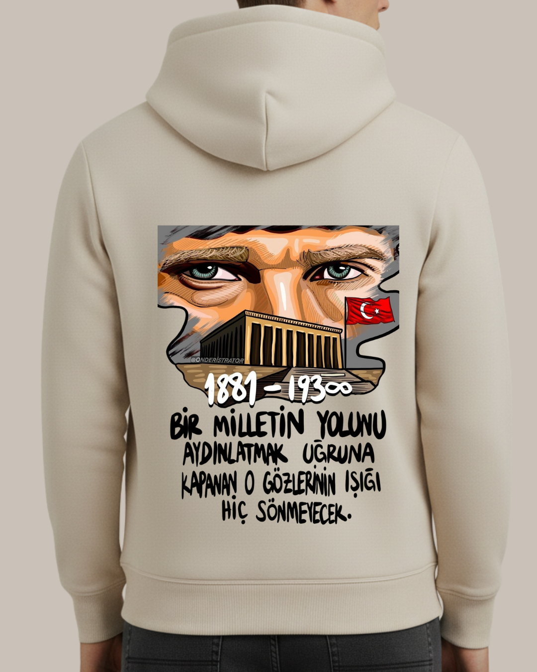 1881-1938 Baskılı Sweatshirt - Görsel 5