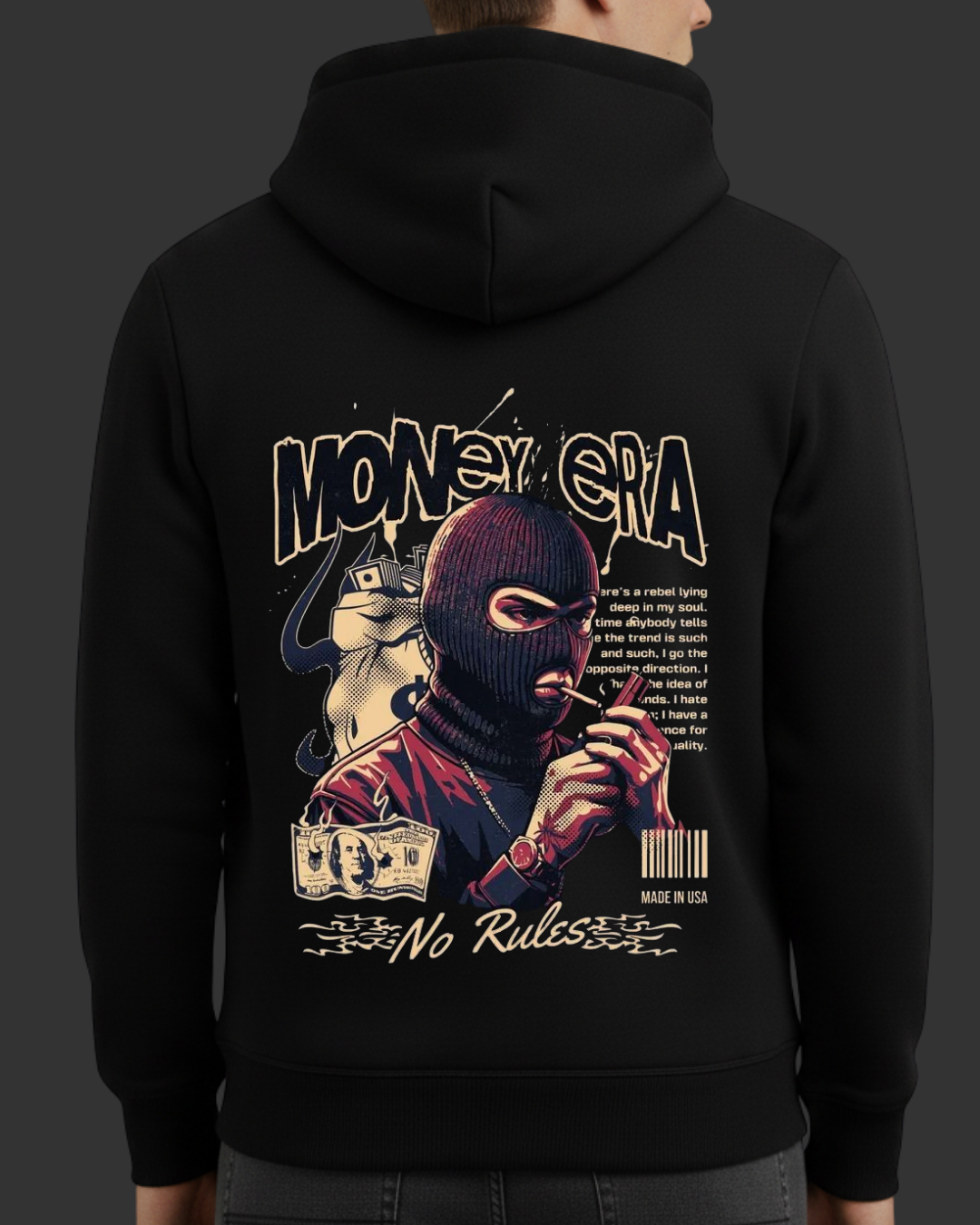 Money Era Baskılı Sweatshirt - Görsel 7