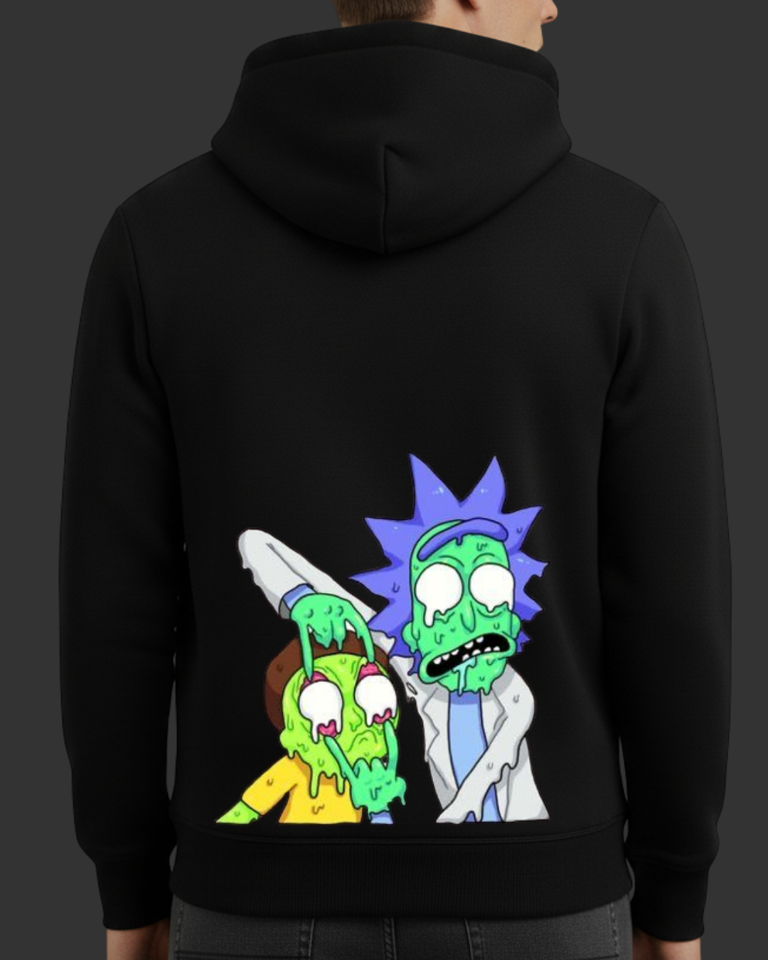 Rick and Morty Baskılı Sweatshirt - Görsel 5