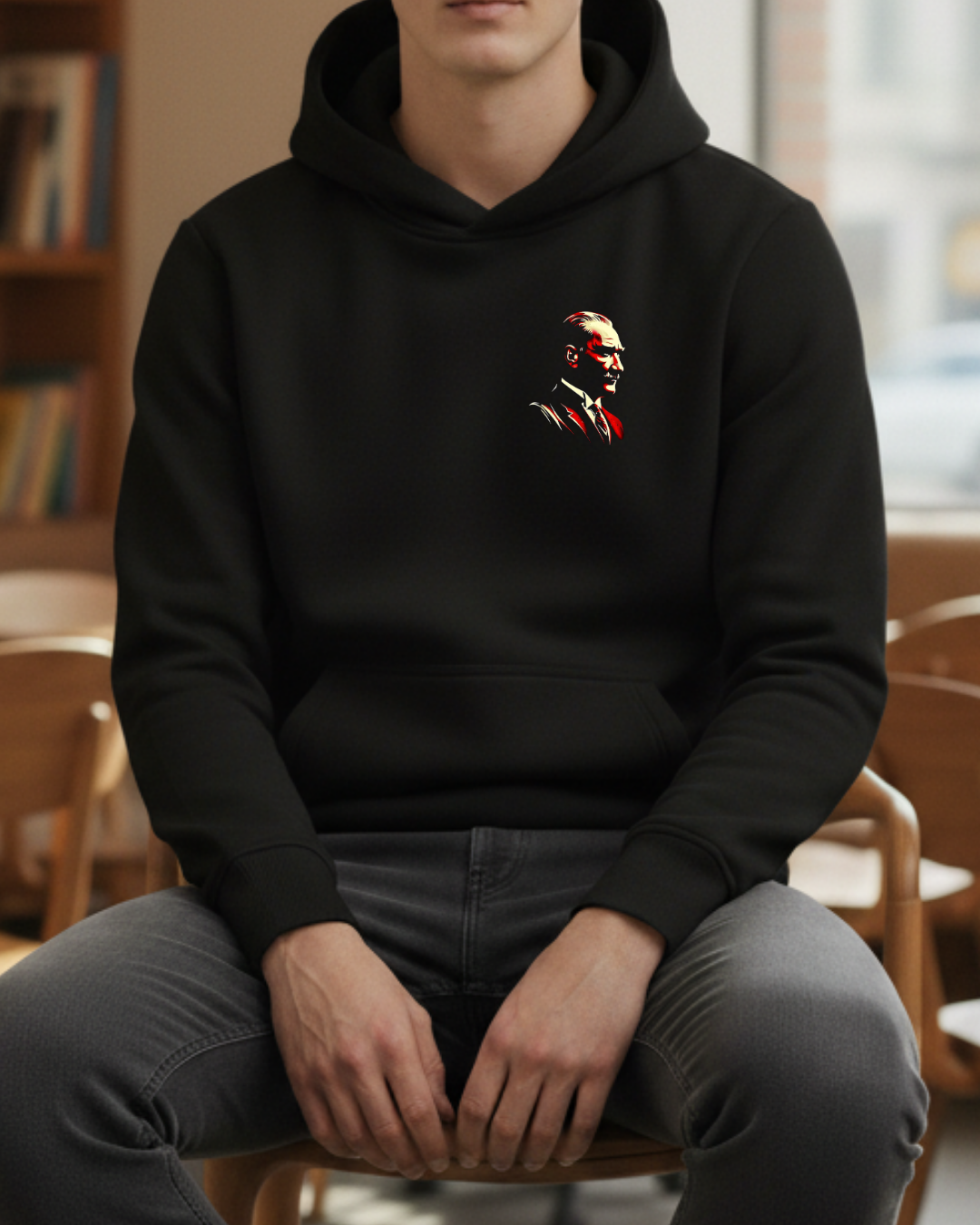 Atatürk Portresi Baskılı Sweatshirt - Görsel 6