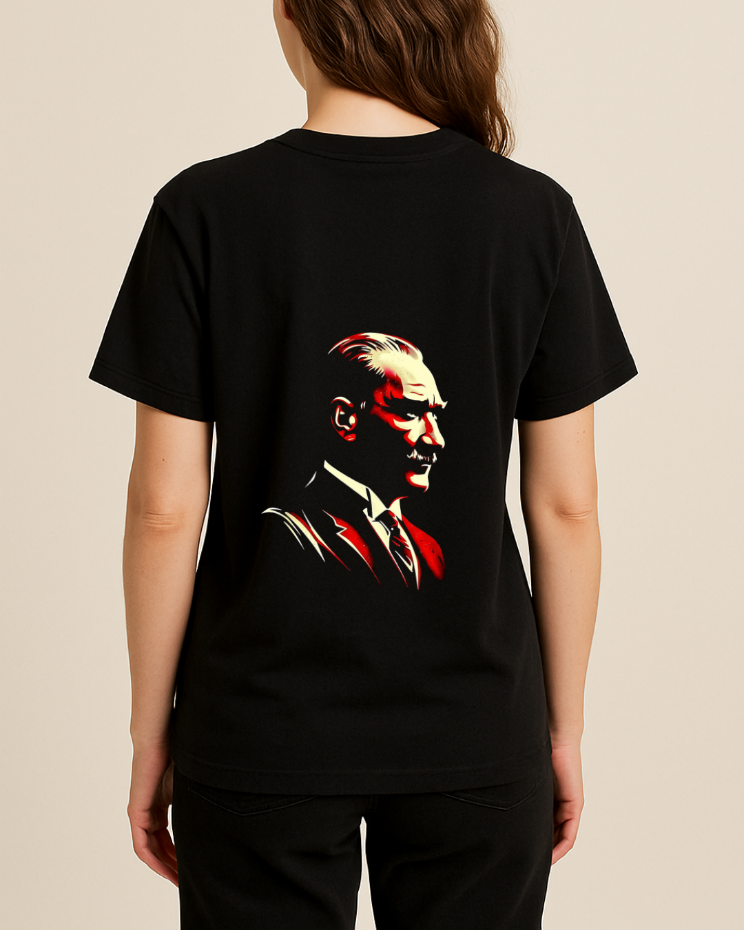 Atatürk Portresi Baskılı T-Shirt - Görsel 6
