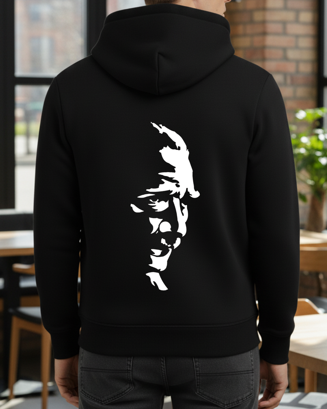 Kemal Atatürk Silüeti Baskılı Sweatshirt - Görsel 2