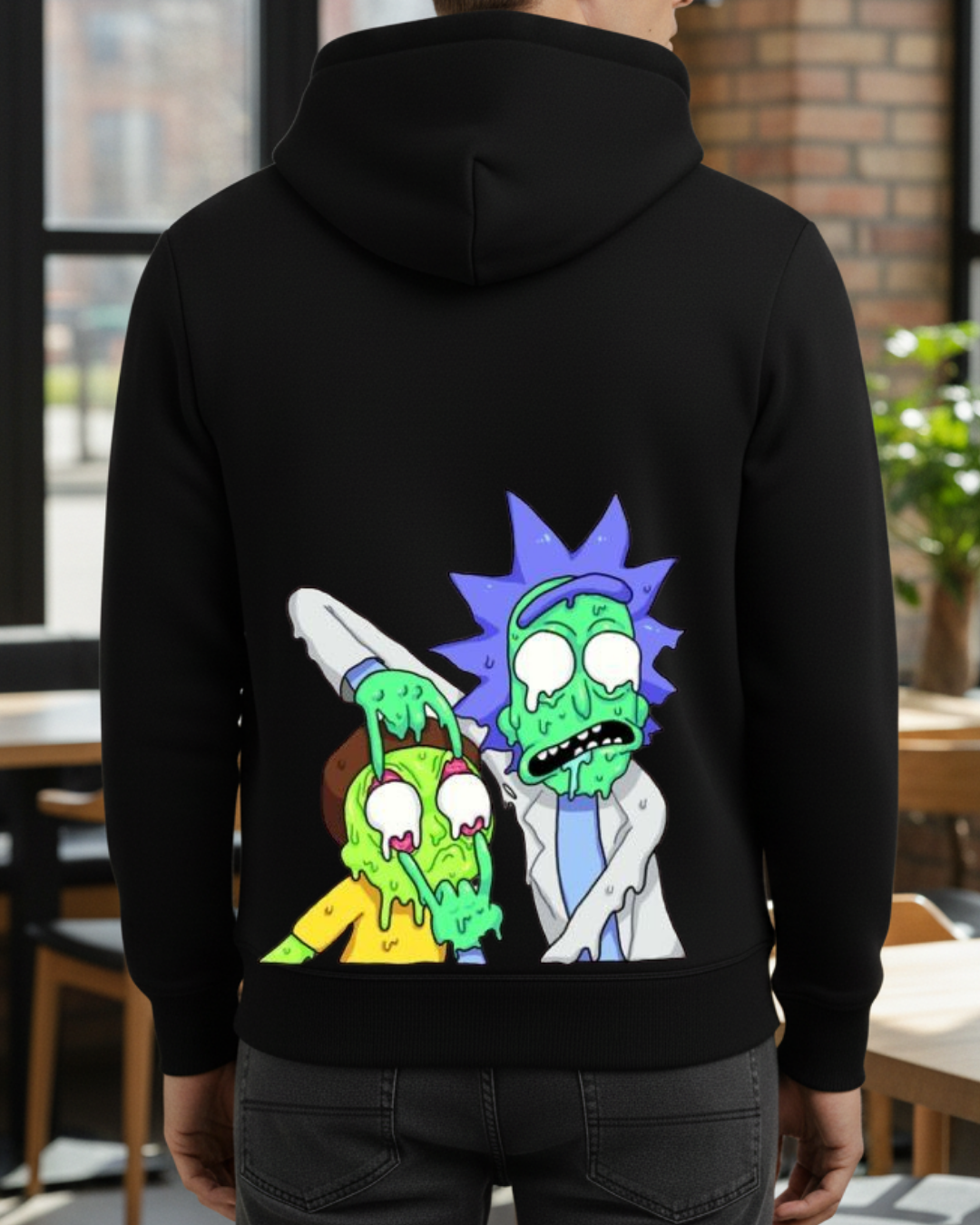 Rick and Morty Baskılı Sweatshirt - Görsel 7