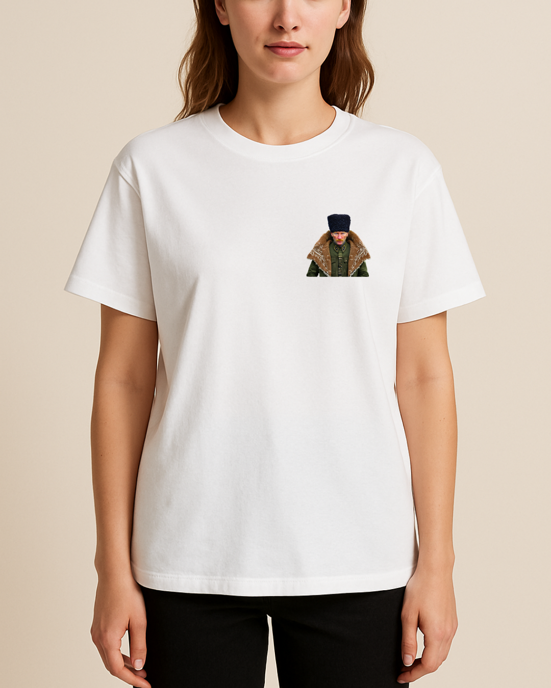 Kürklü Atatürk Portresi Baskılı T-Shirt - Görsel 8