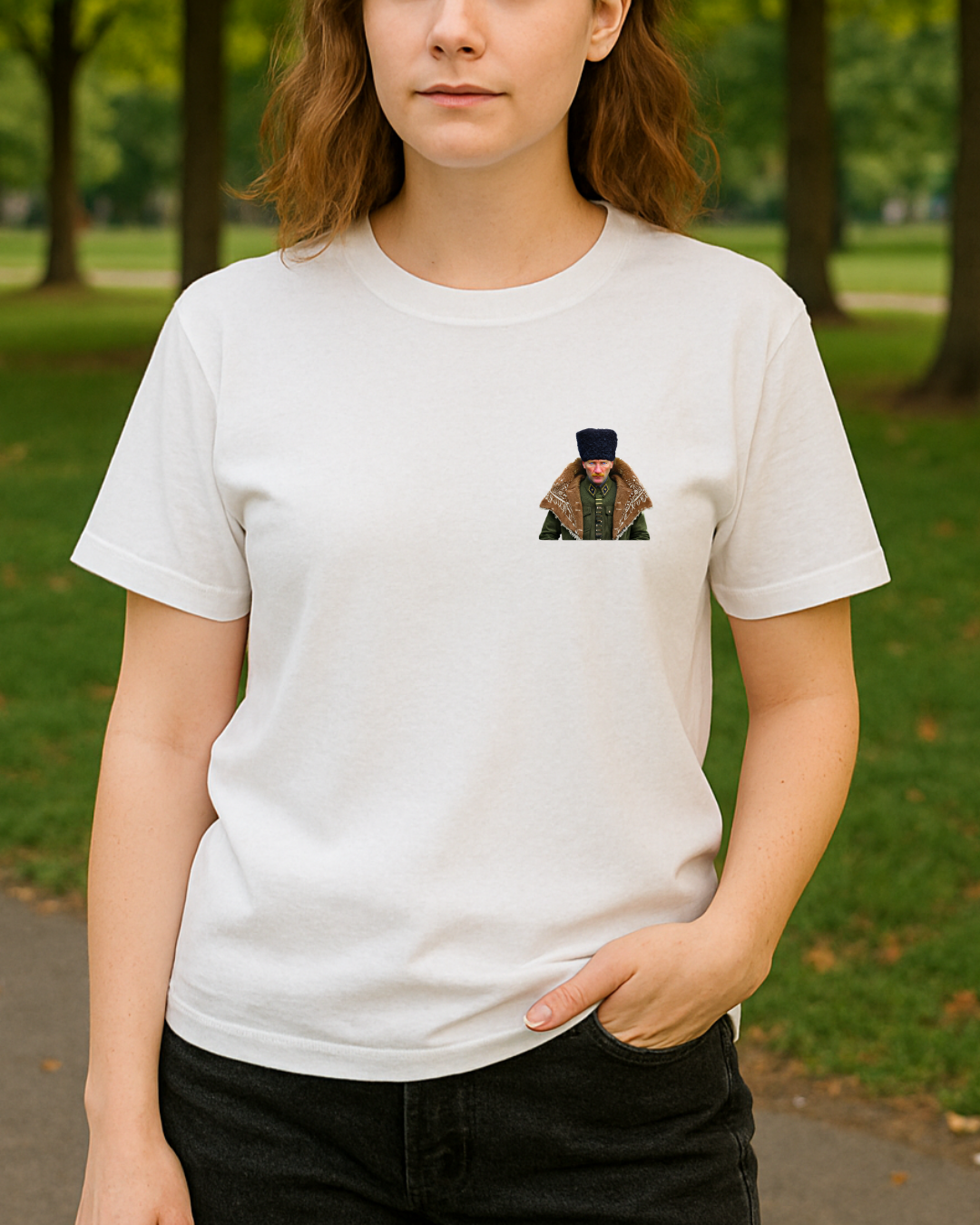 Kürklü Atatürk Portresi Baskılı T-Shirt - Görsel 10