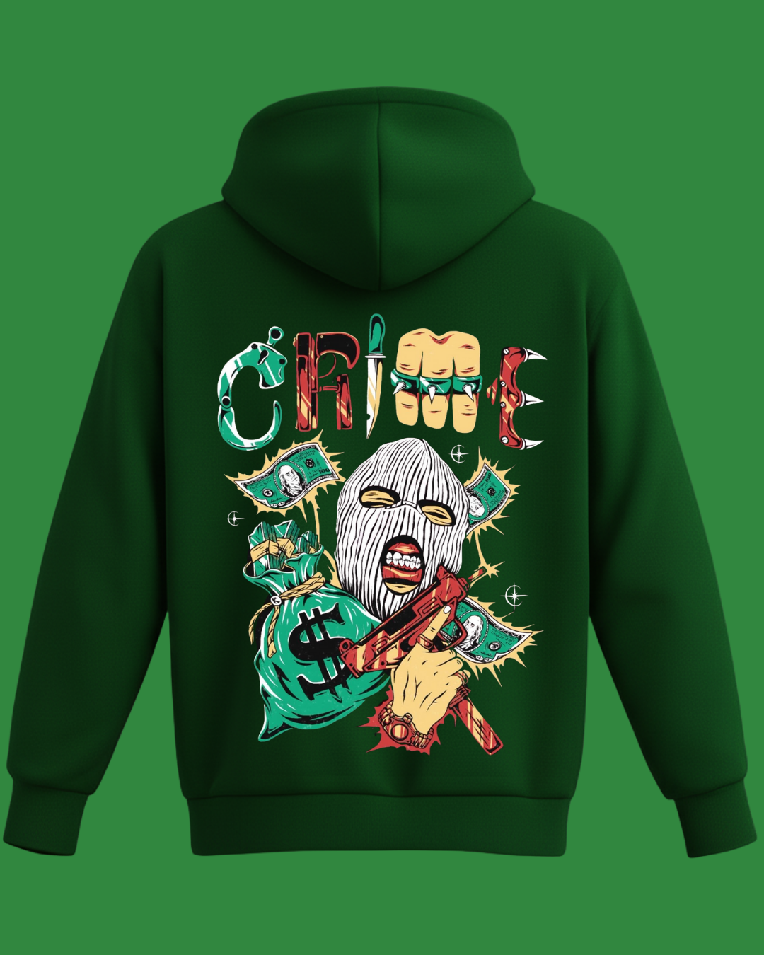 Crime Baskılı Sweatshirt - Görsel 18