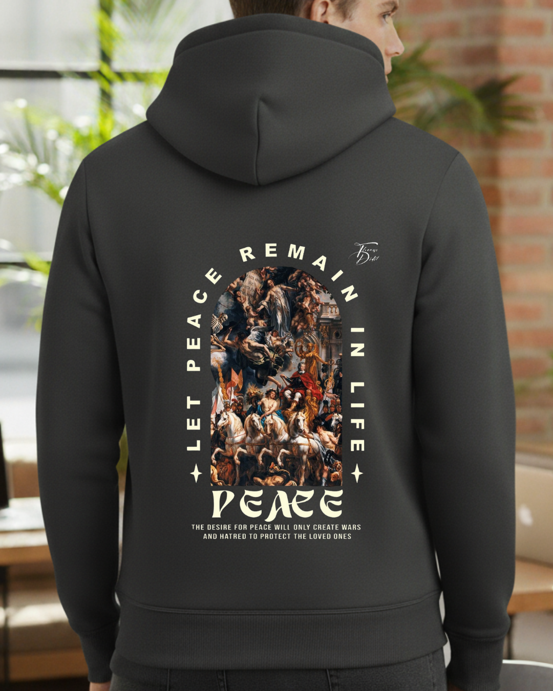 Peace Baskılı Sweatshirt - Görsel 10