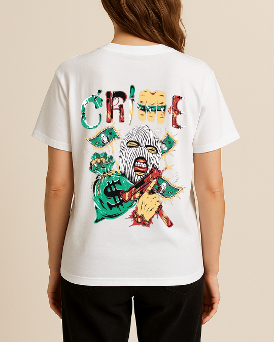 Crime Baskılı T-Shirt - Görsel 7