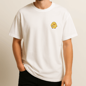 Katil Civciv Emojili Baskılı T-Shirt