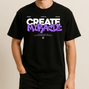 Create Miracle Baskılı T-Shirt