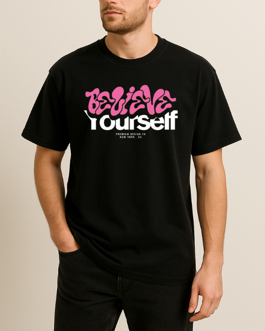 Believe Yourself Baskılı T-Shirt