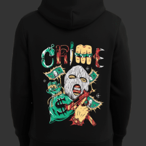 Crime Baskılı Sweatshirt