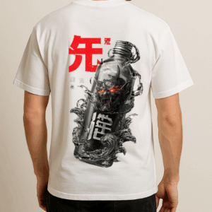 Şişede Şeytan Baskılı T-Shirt