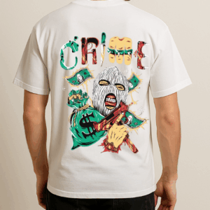Crime Baskılı T-Shirt