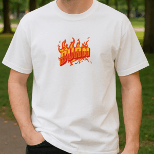 Burn Baskılı T-Shirt