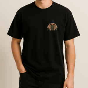 Kürklü Atatürk Portresi Baskılı T-Shirt