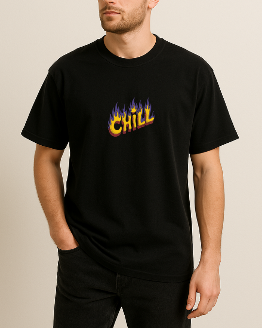 Chill Baskılı T-Shirt - Görsel 5