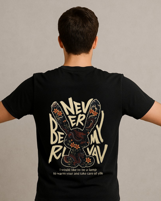 Never Baskılı T-Shirt - Görsel 6