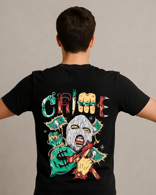 Crime Baskılı T-Shirt - Görsel 5
