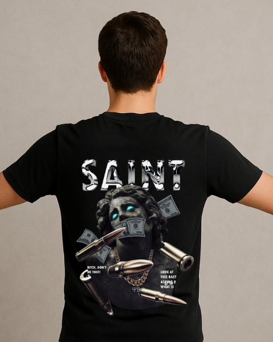 Saint Baskılı T-Shirt - Görsel 5