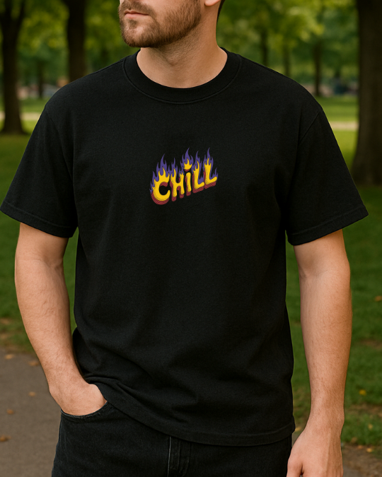 Chill Baskılı T-Shirt - Görsel 6
