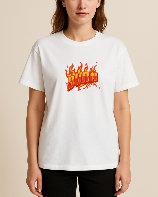 Burn Baskılı T-Shirt - Görsel 6