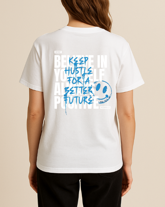 Believe Yourself Always Positive Baskılı T-Shirt - Görsel 7