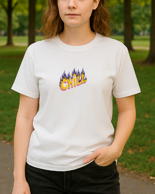 Chill Baskılı T-Shirt - Görsel 7