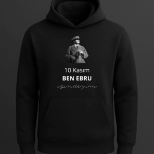 Kişiselleştirilebilir 10 Kasım Baskılı Kapişonlu