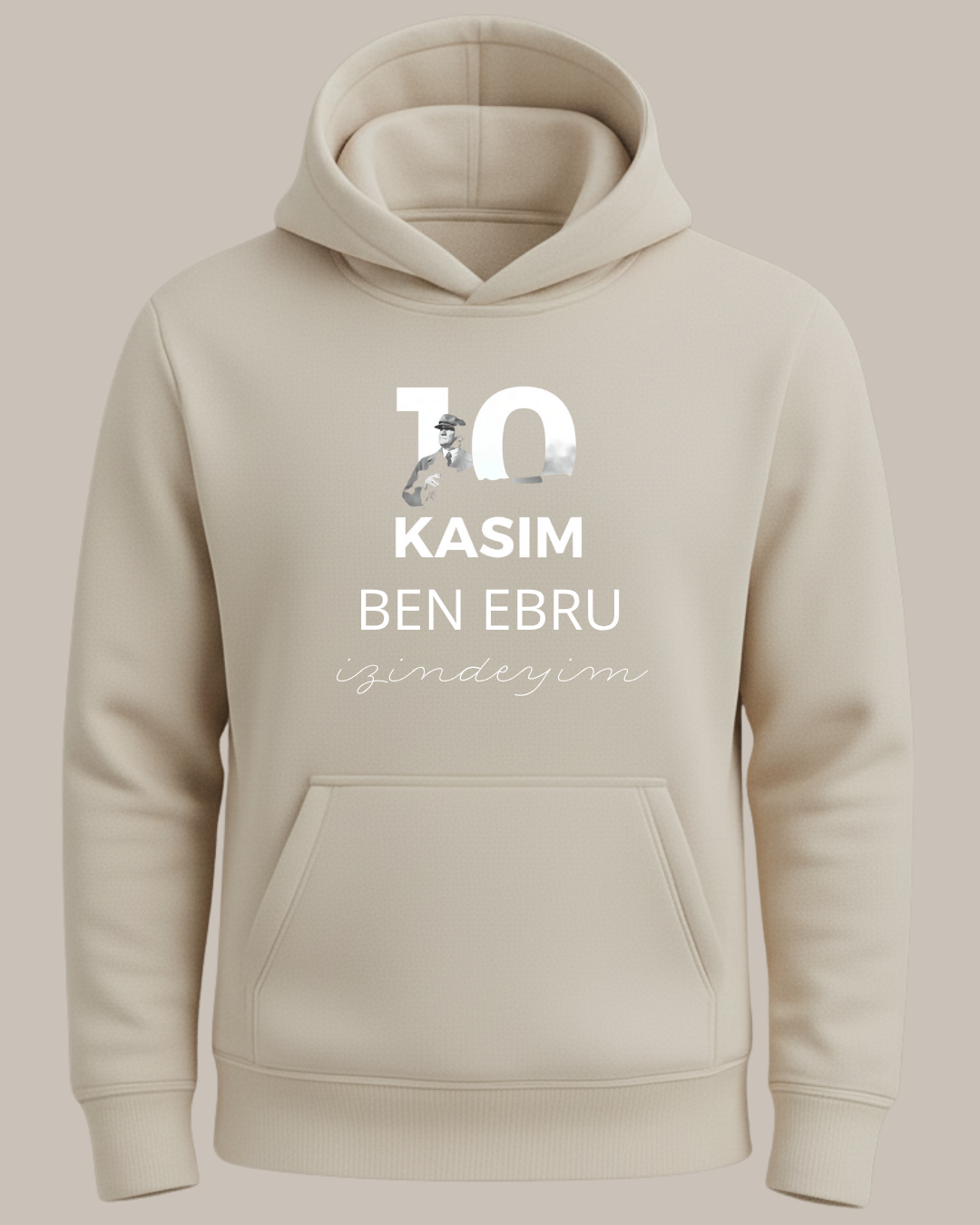 Kişiselleştirilebilir 10 Kasım Baskılı Kapişonlu - Görsel 3