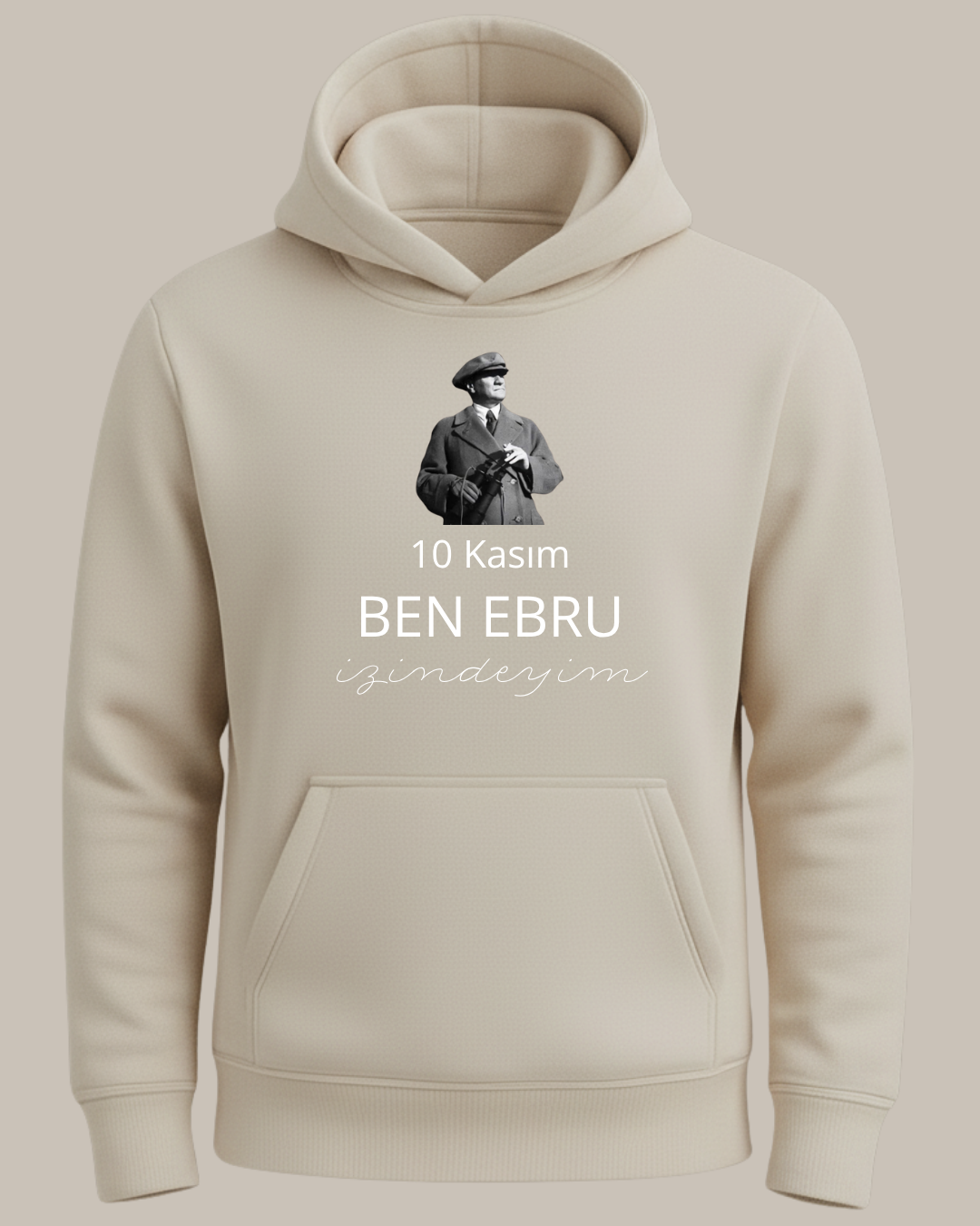 Kişiselleştirilebilir 10 Kasım Baskılı Kapişonlu - Görsel 3