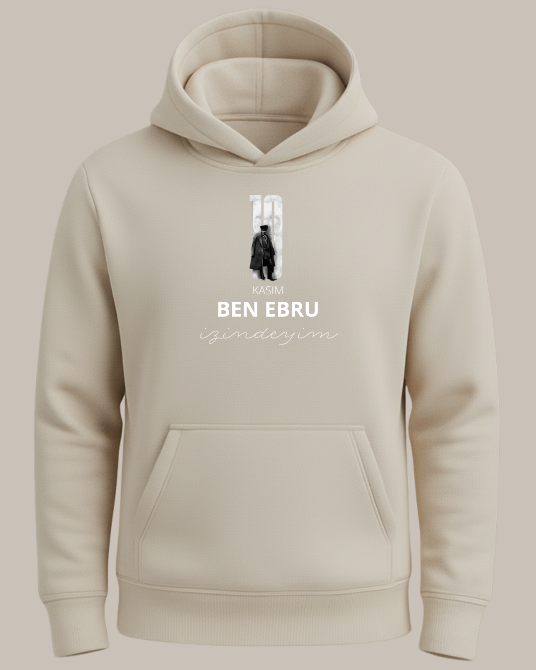Kişiselleştirilebilir 10 Kasım Baskılı Kapişonlu - Görsel 4