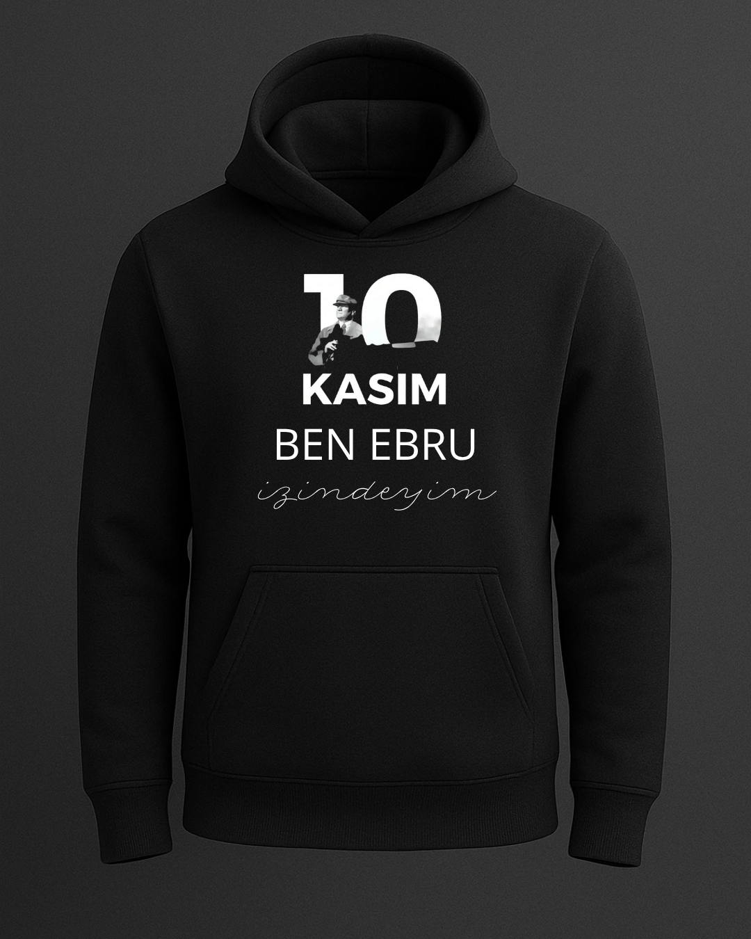 Kişiselleştirilebilir 10 Kasım Baskılı Kapişonlu