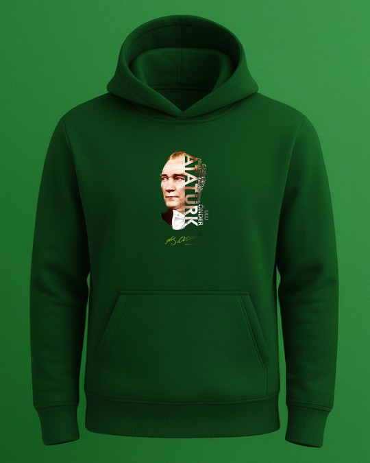 Atatürk Silüeti ve İmzası Baskılı Sweatshirt - Görsel 14