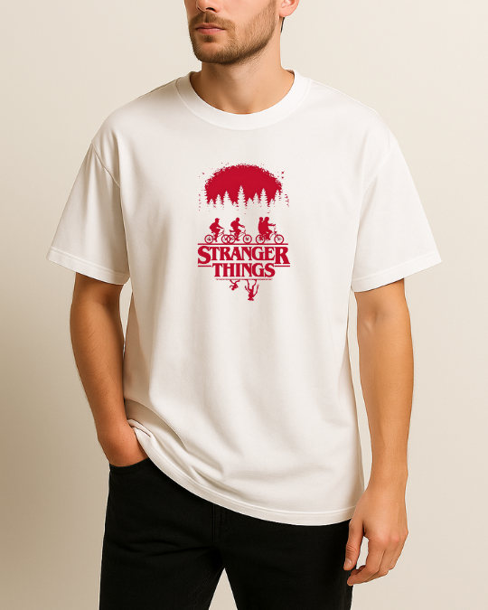 Stranger Things Baskılı T-Shirt