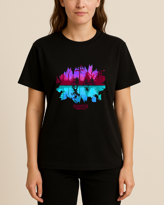 Stranger Things Baskılı T-Shirt - Görsel 11