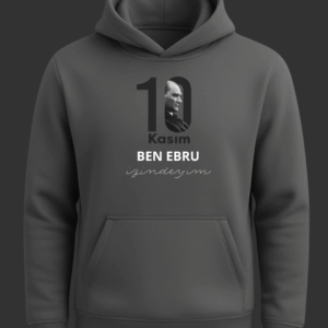 Kişiselleştirilebilir 10 Kasım Baskılı Kapişonlu