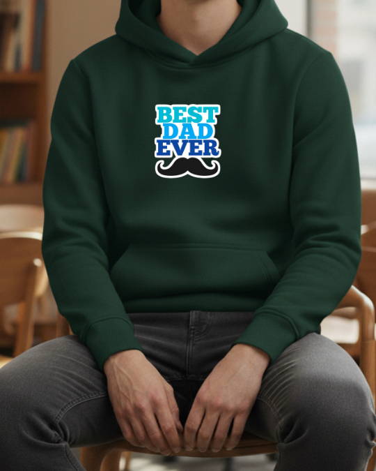 Best Dad Ever Baskılı Sweatshirt - Görsel 2