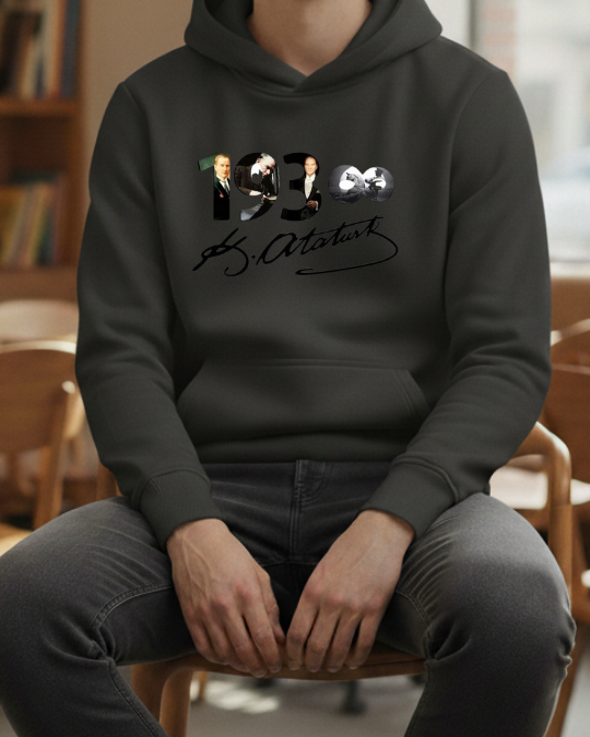 1938 ve Atatürk İmzası Baskılı Sweatshirt - Görsel 15