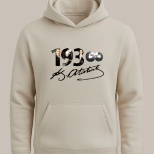 1938 ve Atatürk İmzası Baskılı Sweatshirt