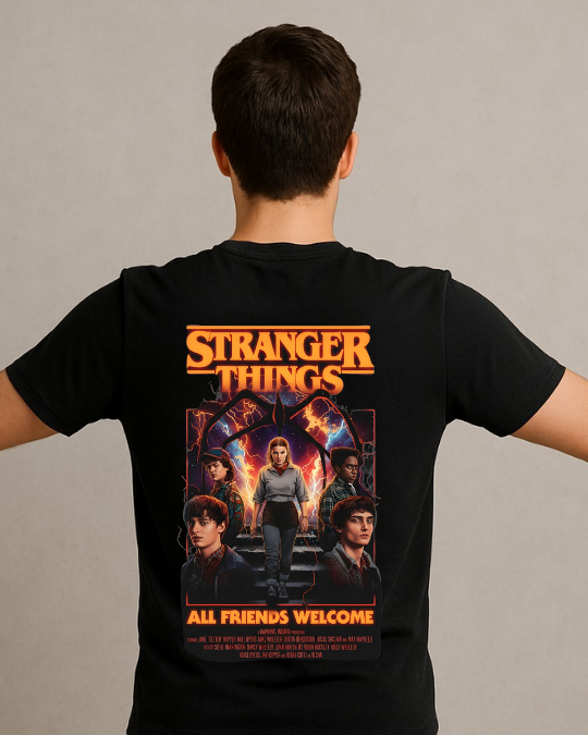 Stranger Things Baskılı T-Shirt